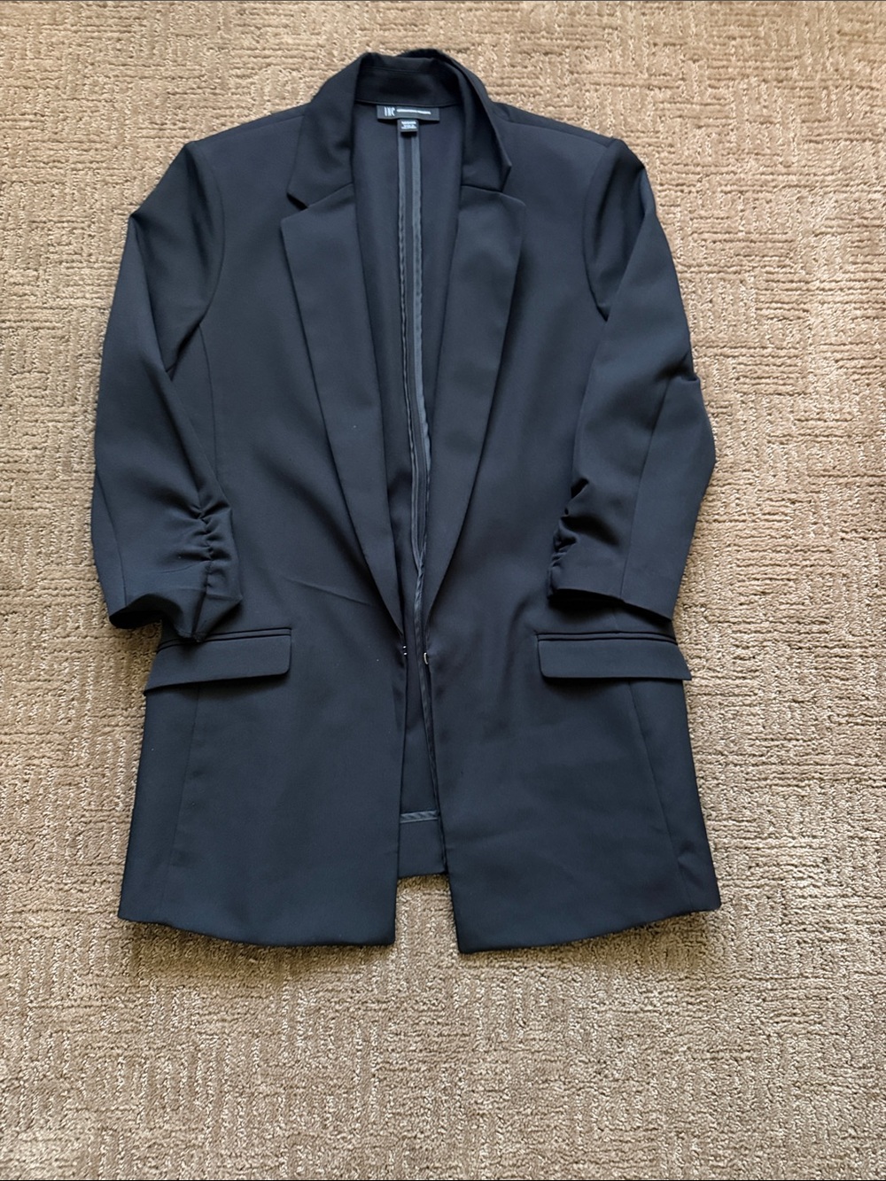 INC Black Longline Open Blazer